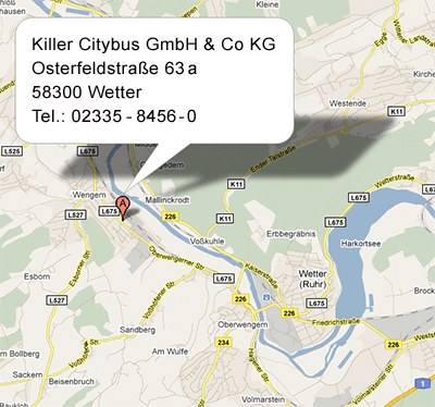 Routenplaner zu Killer-Citybus